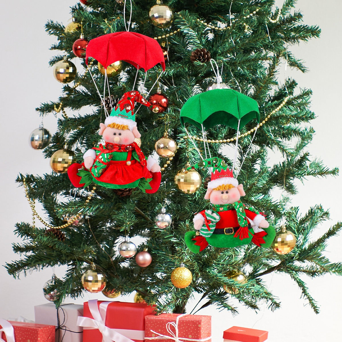 Christmas Parachute Elf Ornament for Playful Trees