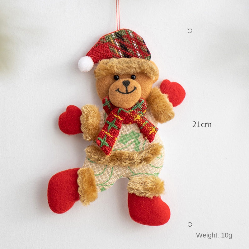Plush Christmas Ornaments – 3-Piece Cheerful Decor
