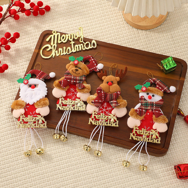 Christmas Tree Ornaments With Plush Characters Set
