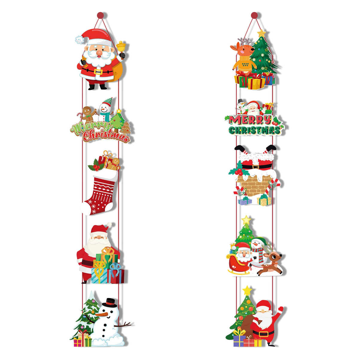 Christmas Door Decoration Santa Scene Hanging Ornament