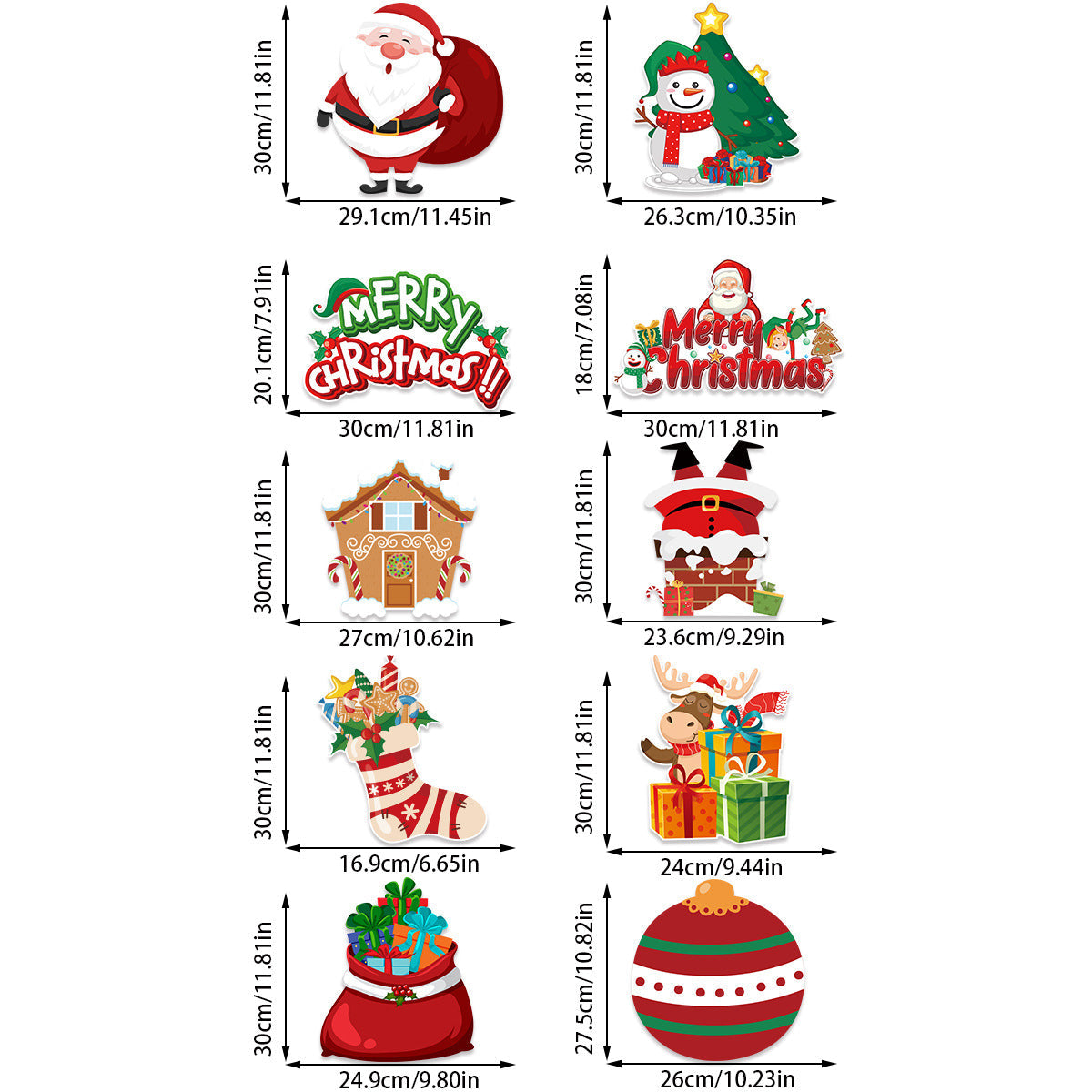 Christmas Door Decoration Santa Scene Hanging Ornament