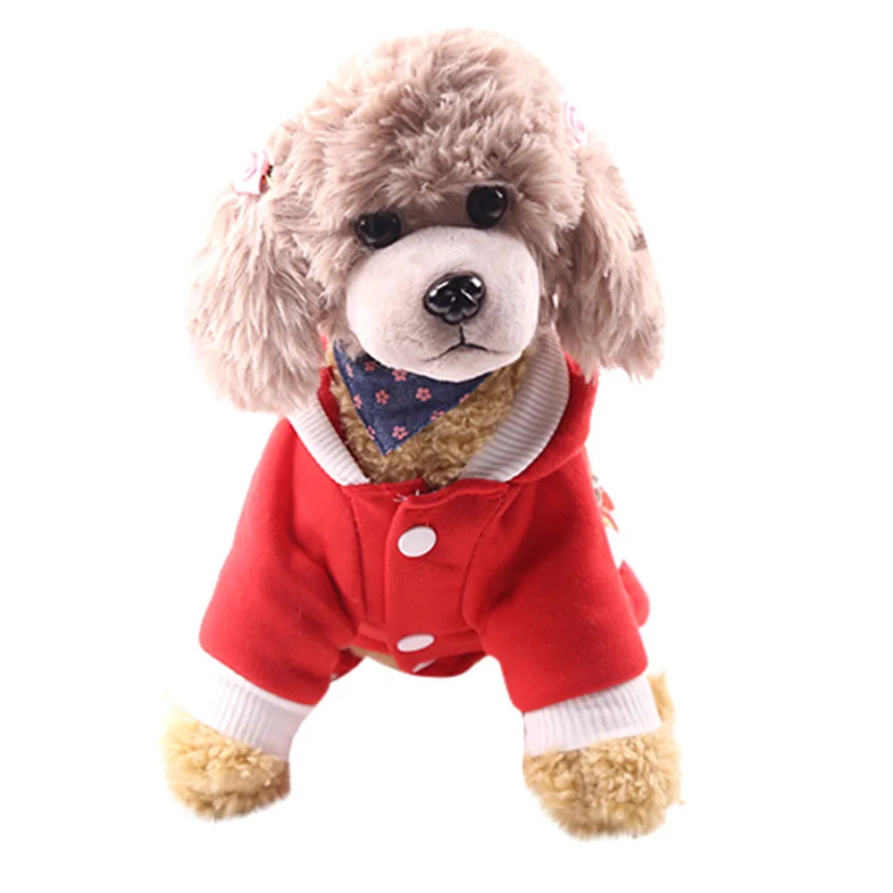 Christmas Dog Hoodie for Small Dogs, Warm Soft Fleece