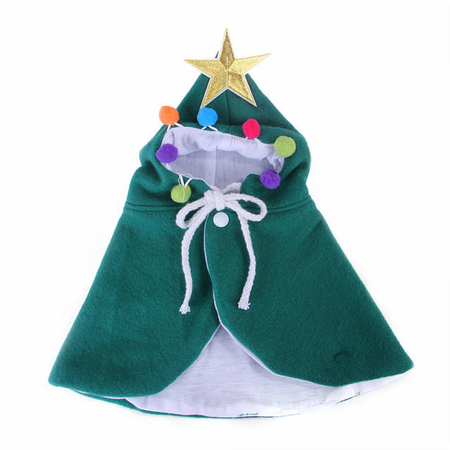 Christmas Pet Cloak Dress | Tree Costume for Cats