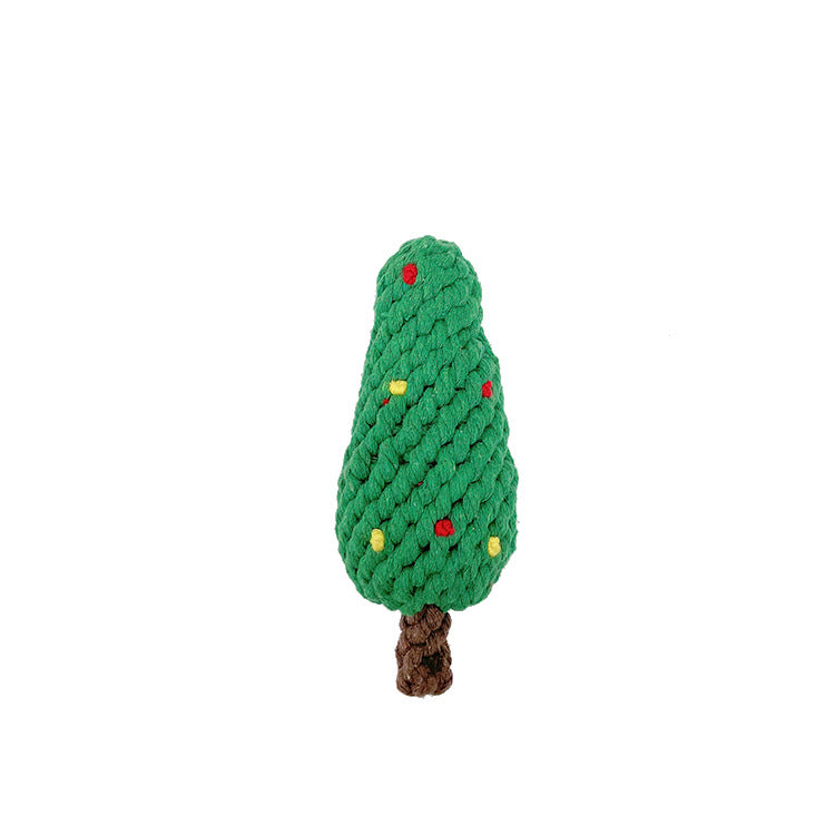Christmas Dog Rope Toy Set for Chewing & Tug Play
