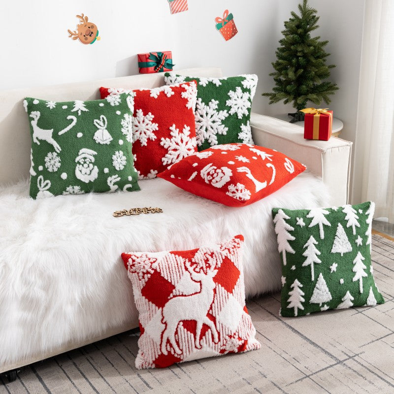 Christmas Velvet Pillow Cover for Cozy Holiday Decor