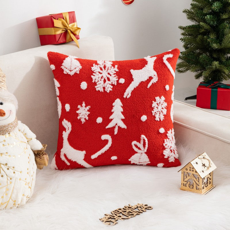 Christmas Velvet Pillow Cover for Cozy Holiday Decor