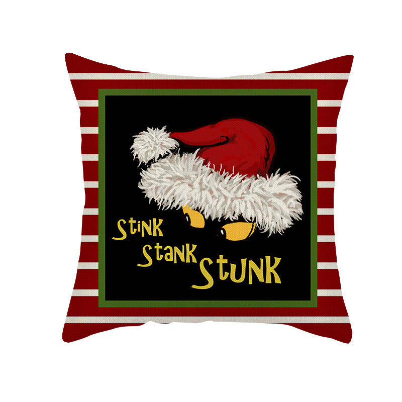 Christmas Pillow Cover | Playful Grinch Holiday Decor