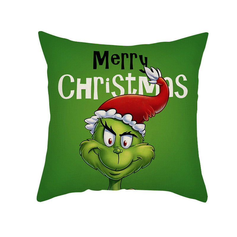 Christmas Pillow Cover | Playful Grinch Holiday Decor