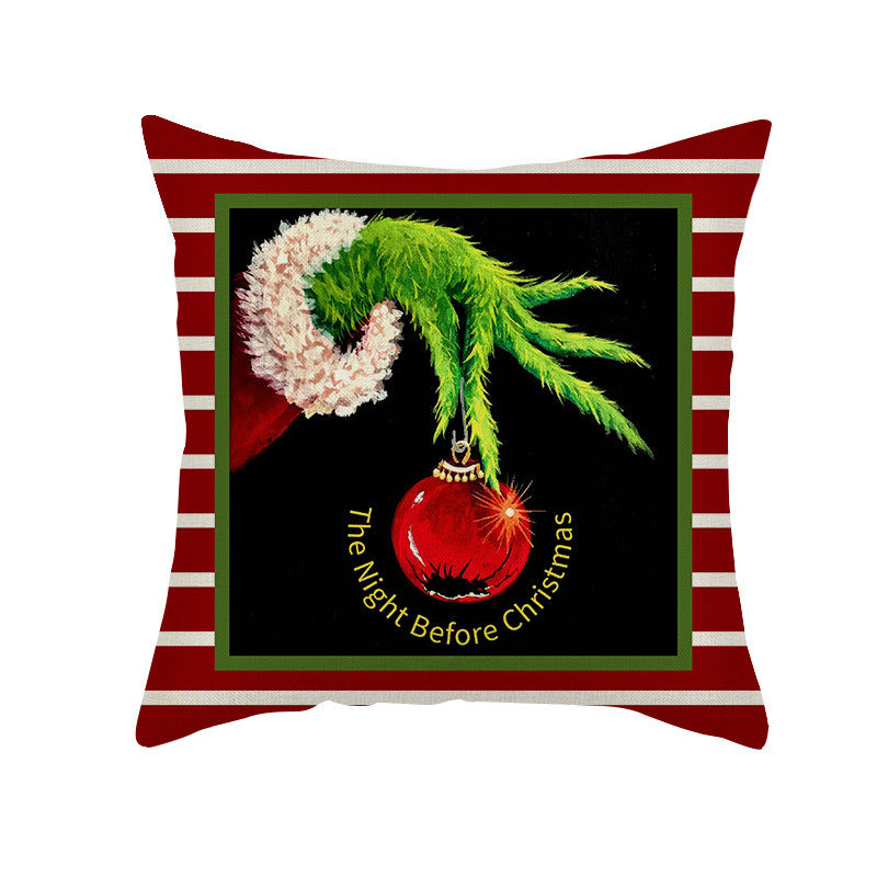 Christmas Pillow Cover | Playful Grinch Holiday Decor