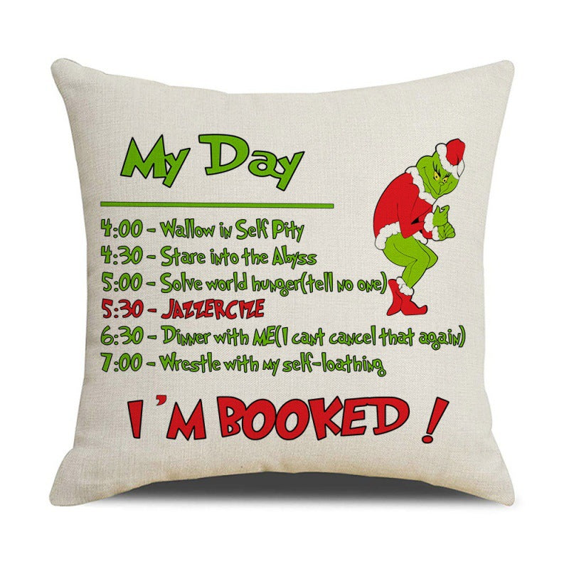 Christmas Pillow Cover | Playful Grinch Holiday Decor
