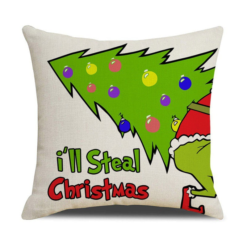 Christmas Pillow Cover | Playful Grinch Holiday Decor