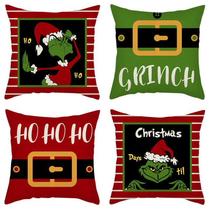 Christmas Pillow Cover | Playful Grinch Holiday Decor