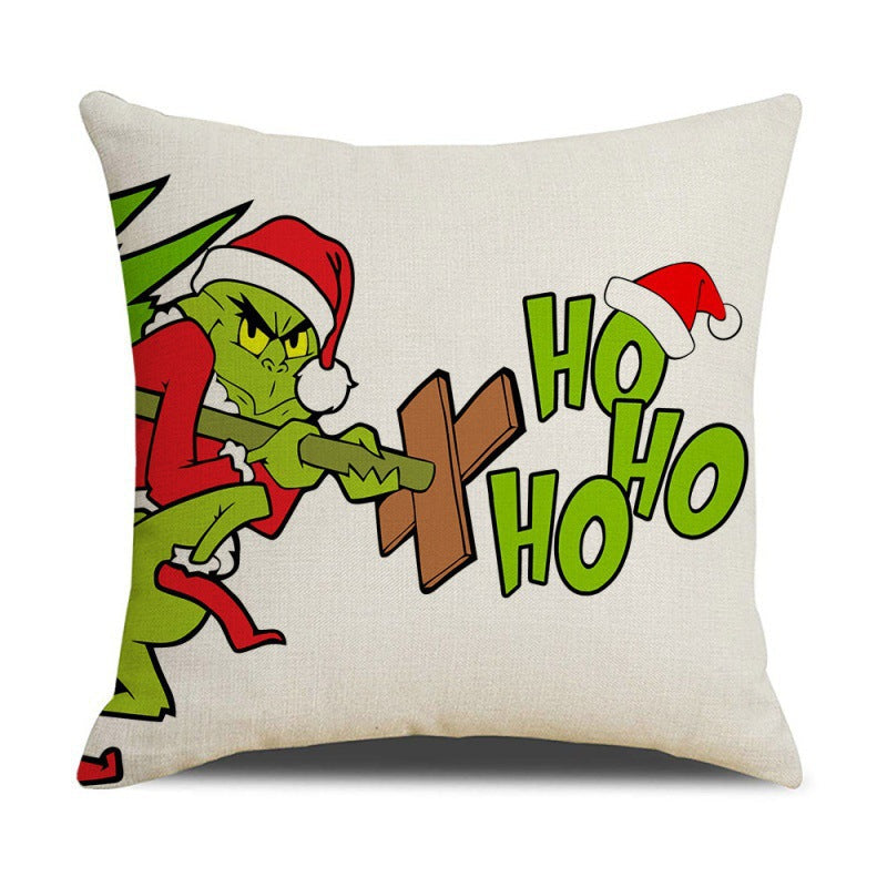 Christmas Pillow Cover | Playful Grinch Holiday Decor