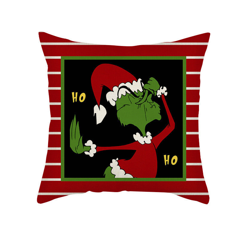 Christmas Pillow Cover | Playful Grinch Holiday Decor