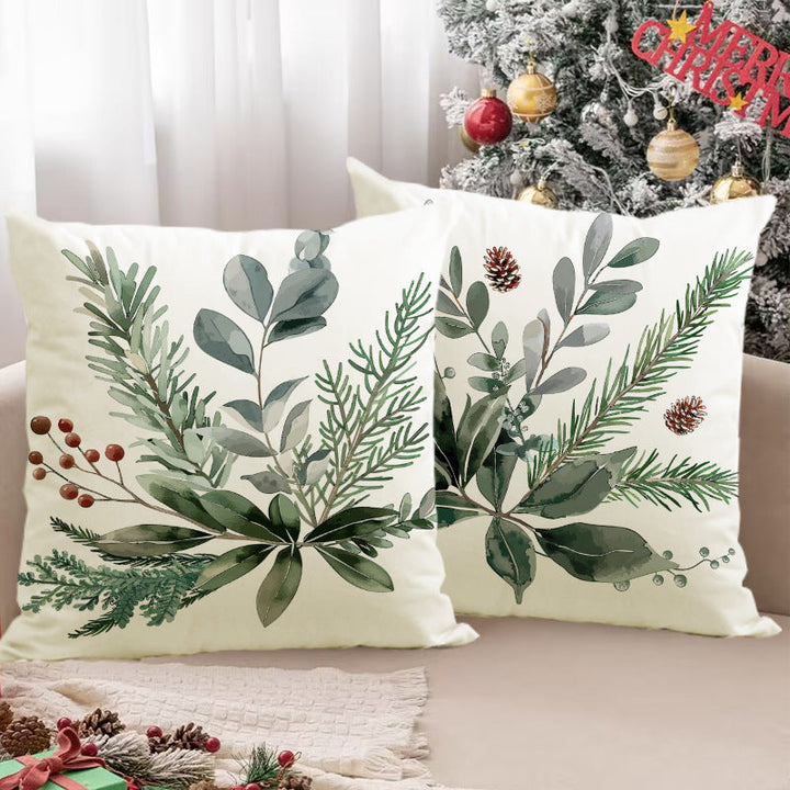 Christmas Pinecone Pillow Cover for Cozy Sofa Decor