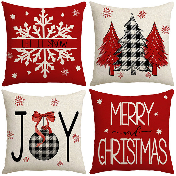Christmas Pillow Set: 4-Piece Festive Holiday Decor