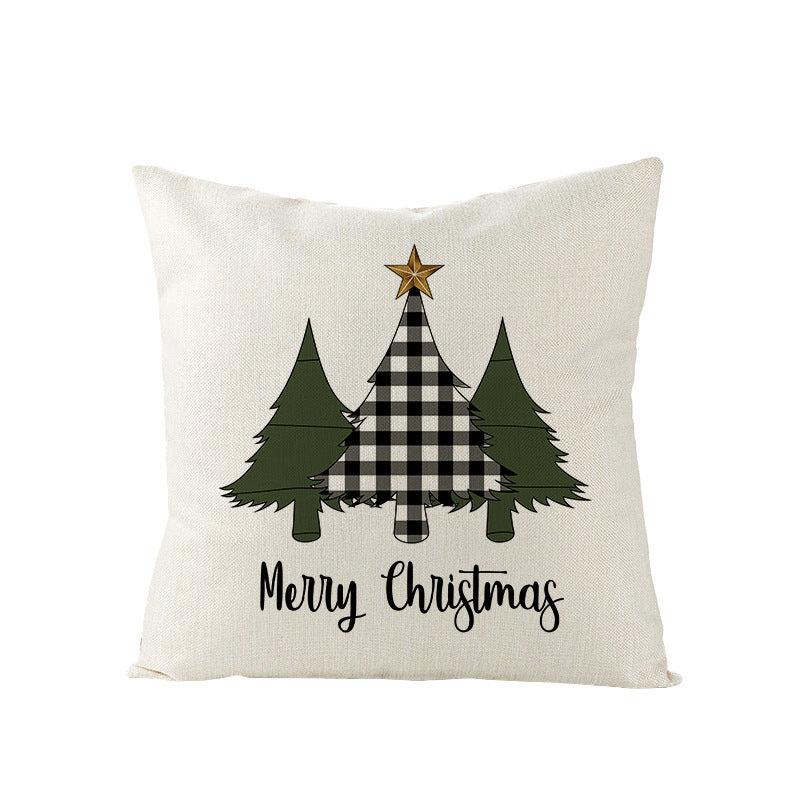 Christmas Pillow Cover – Rustic Farmhouse Holiday Decor