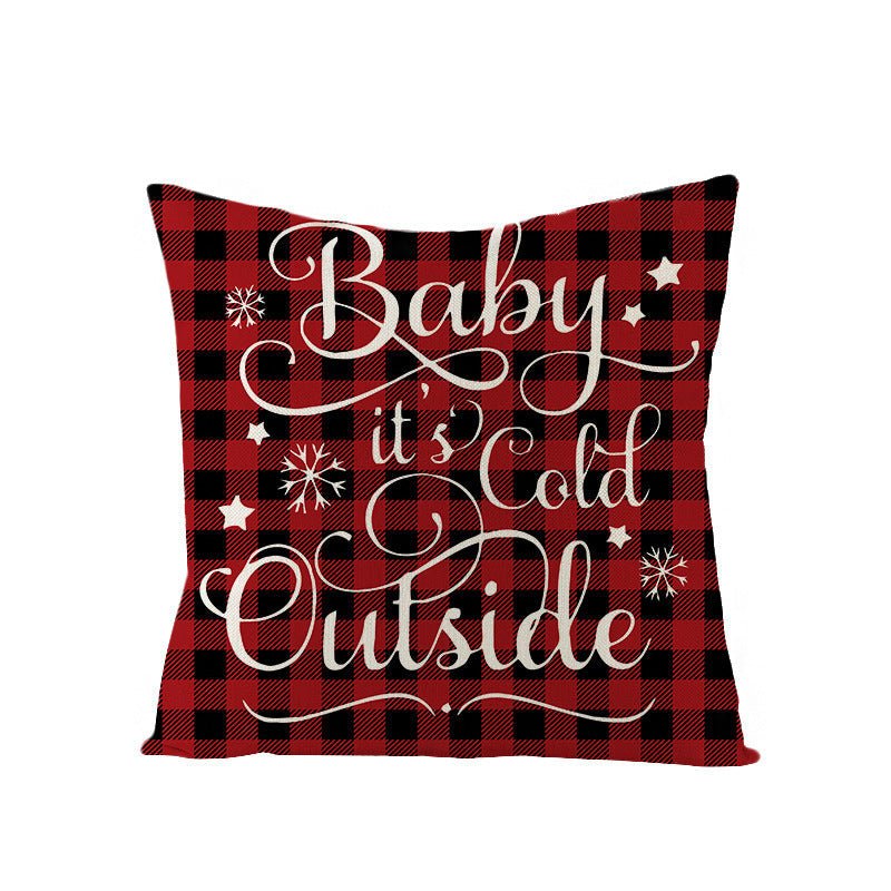 Christmas Pillow Cover – Rustic Farmhouse Holiday Decor