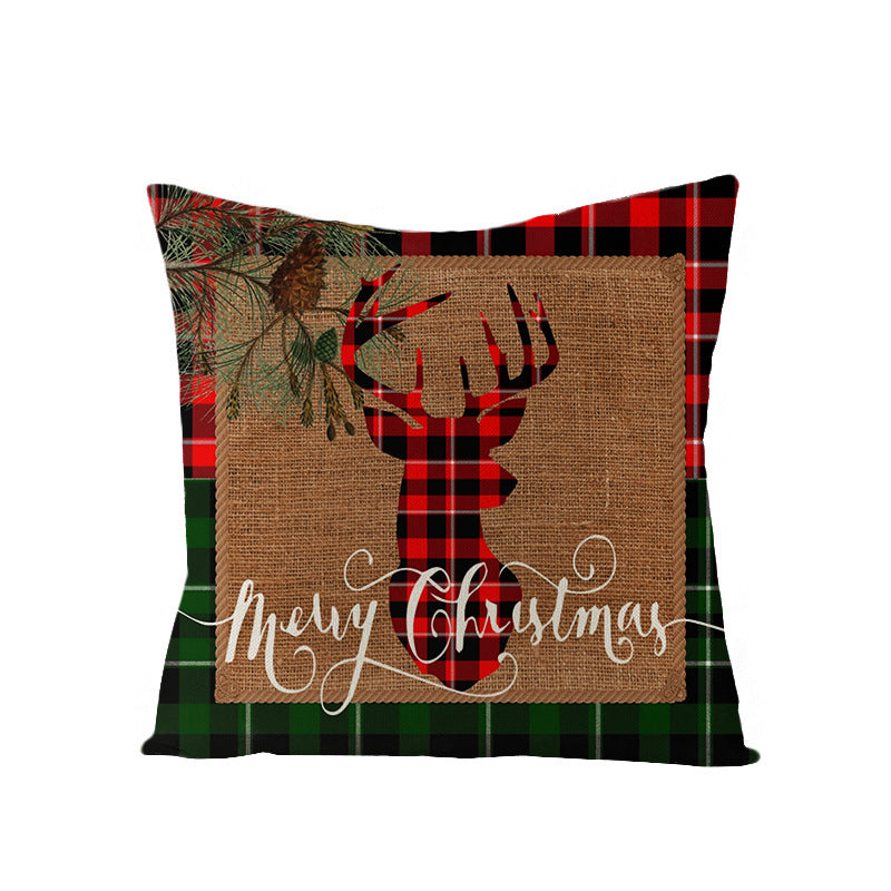 Christmas Pillow Cover – Rustic Farmhouse Holiday Decor