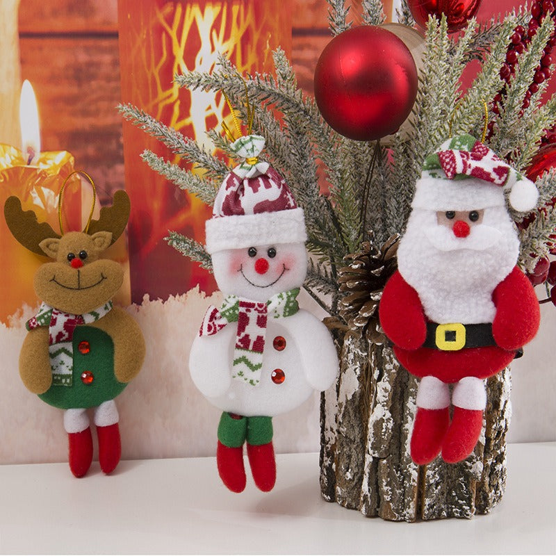 Christmas Tree Ornaments With Plush Character Charm