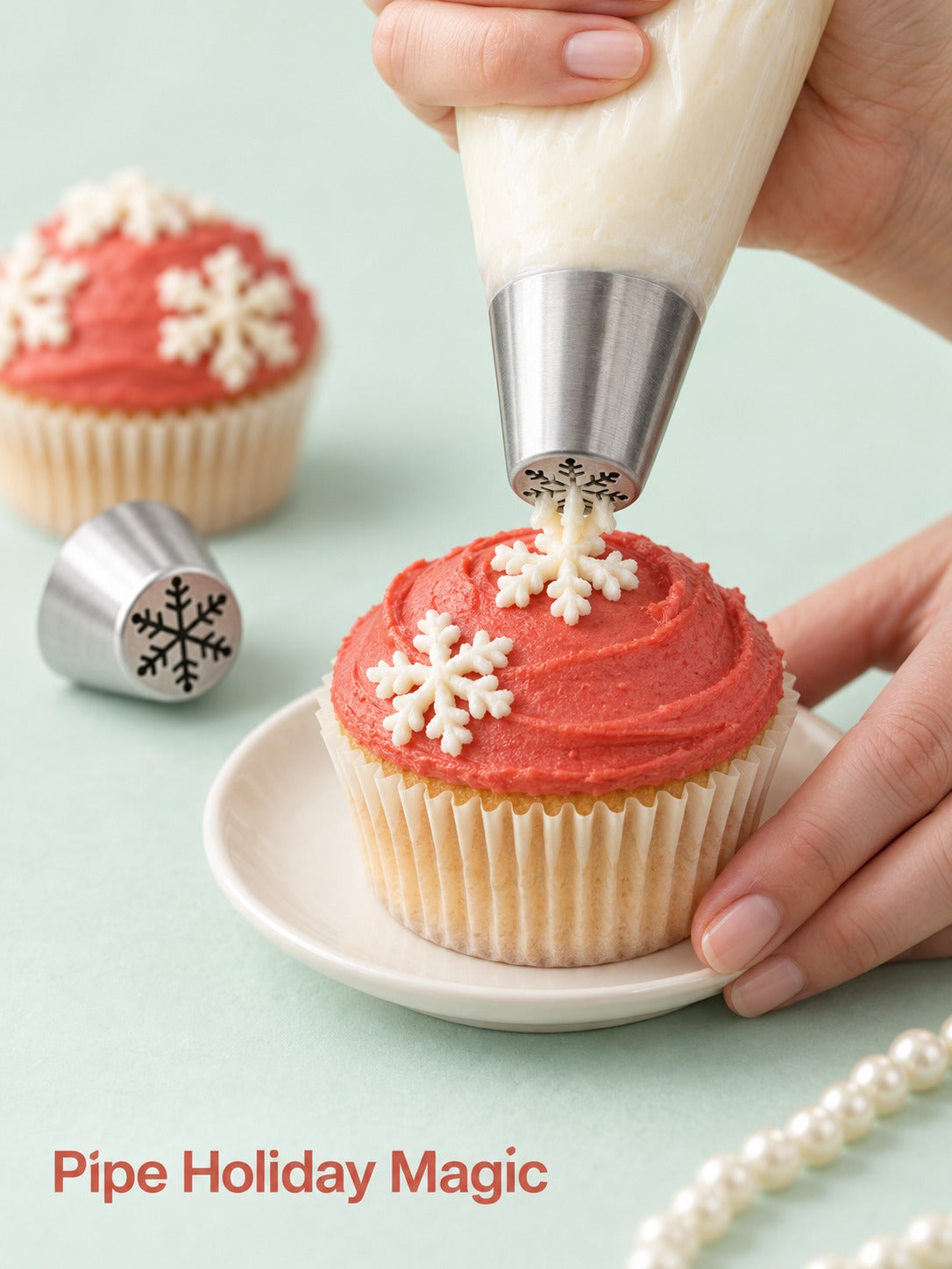 Christmas Piping Tip Set: 13 Steel Tips for Holiday Cupcakes