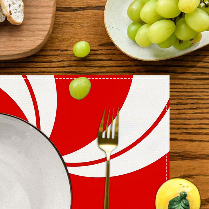 Christmas Peppermint Placemats For Cheerful Holiday Tables