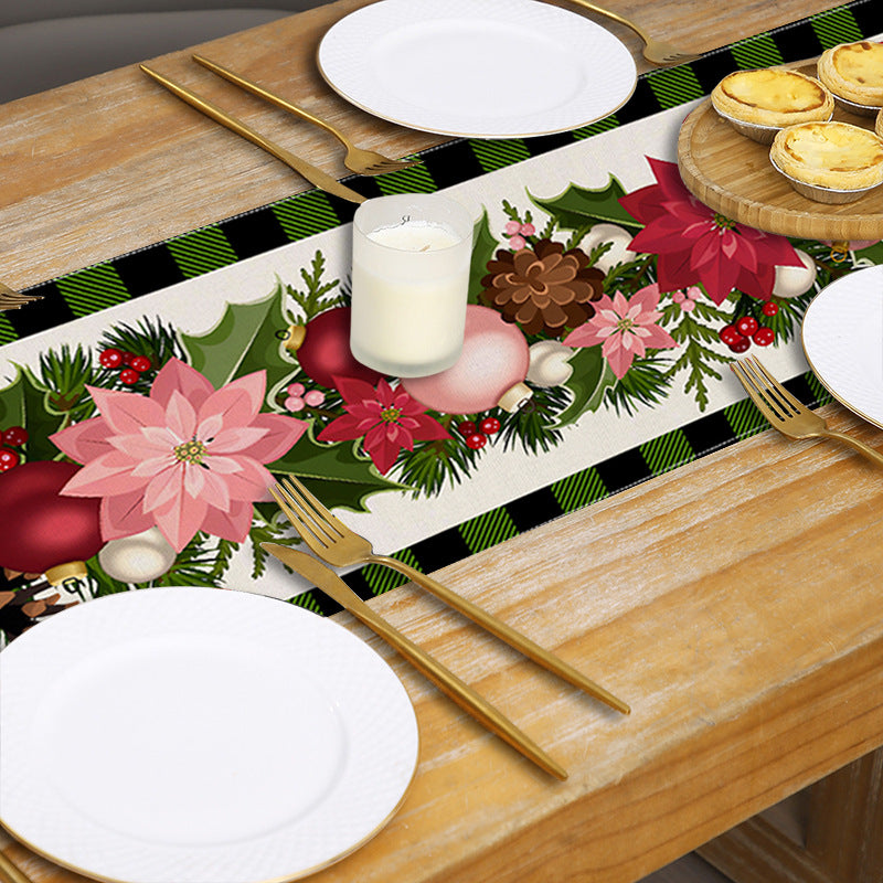 Christmas Plaid Table Runner for Warm Festive Tables