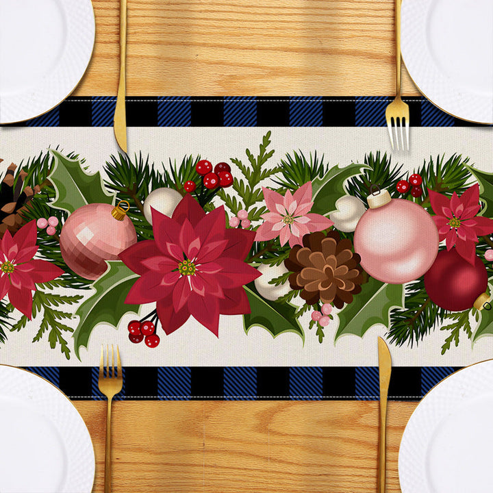 Christmas Plaid Table Runner for Warm Festive Tables