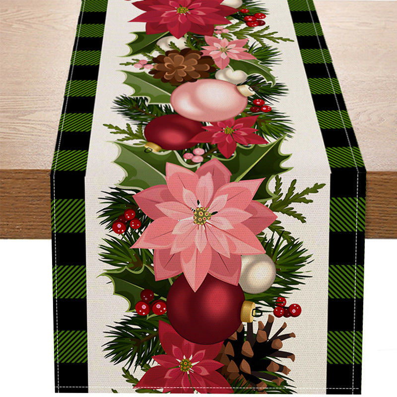 Christmas Plaid Table Runner for Warm Festive Tables
