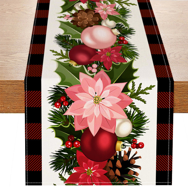 Christmas Plaid Table Runner for Warm Festive Tables
