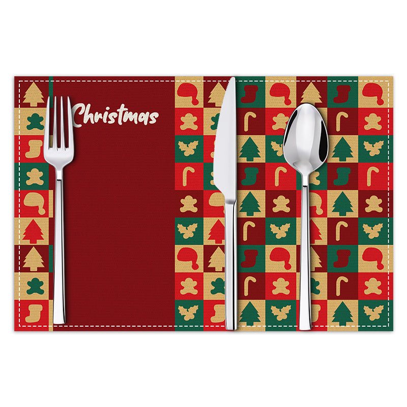 Christmas Plaid Meal Mat for Festive Table Settings