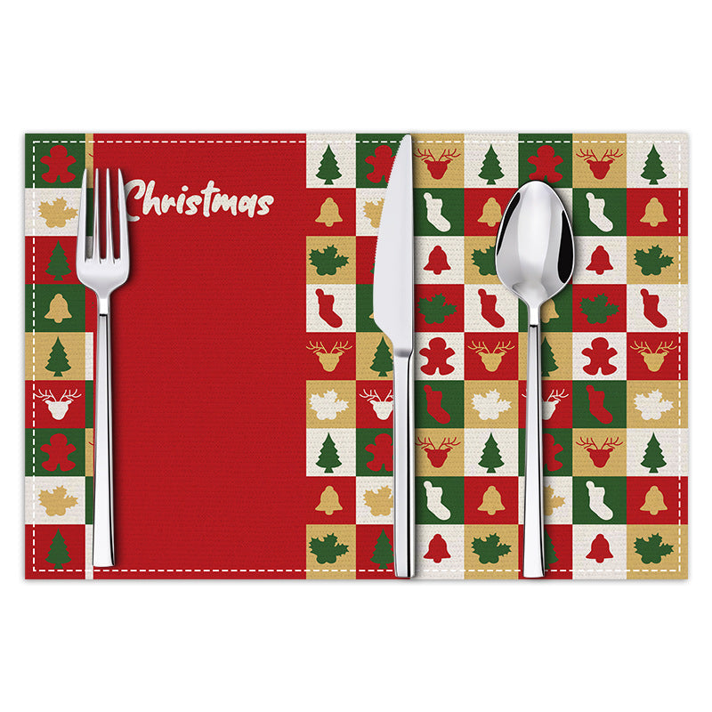 Christmas Plaid Meal Mat for Festive Table Settings