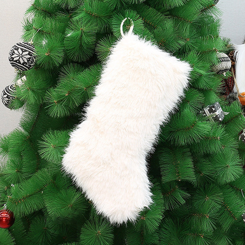 Christmas Plush Stocking Gift Holder for Cozy Decor