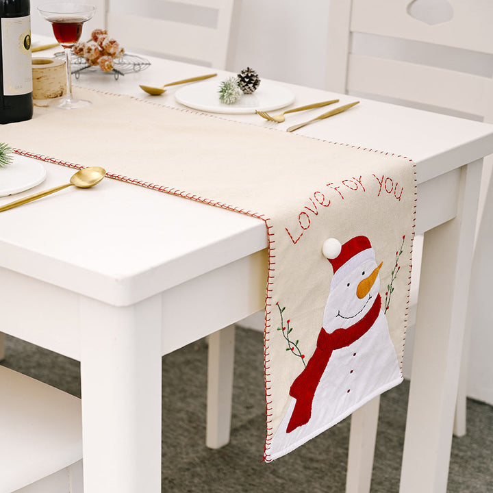 Christmas Snowman Table Runner for Cozy Festive Dining