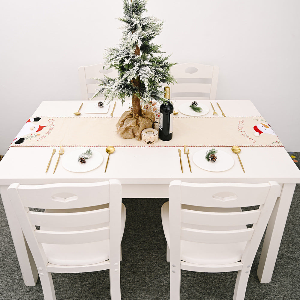Christmas Snowman Table Runner for Cozy Festive Dining