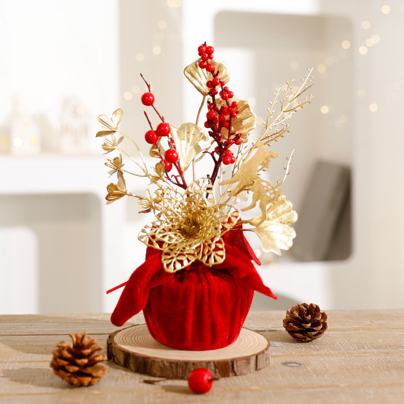 Christmas Red Berry Branch Centerpiece Table Decor