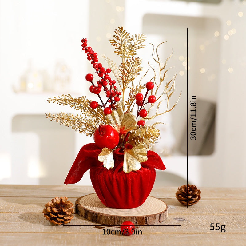 Christmas Red Berry Branch Centerpiece Table Decor