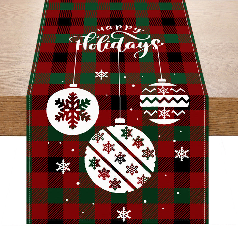 Christmas Plaid Table Runner for Festive Holiday Dining