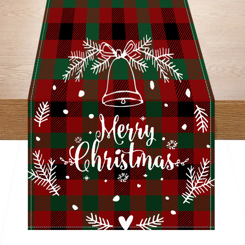 Christmas Plaid Table Runner for Festive Holiday Dining