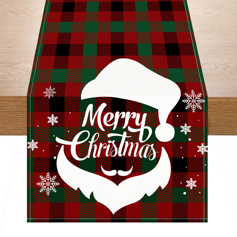 Christmas Plaid Table Runner for Festive Holiday Dining