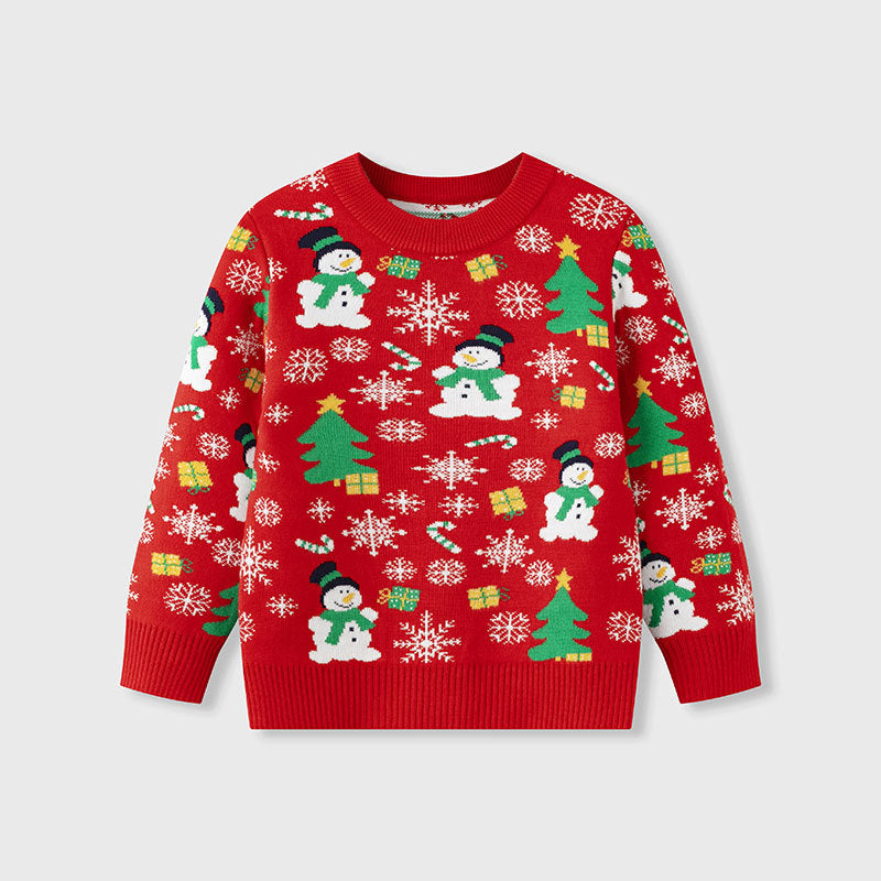 Christmas Snowman Sweater for Kids | Festive Knitwear