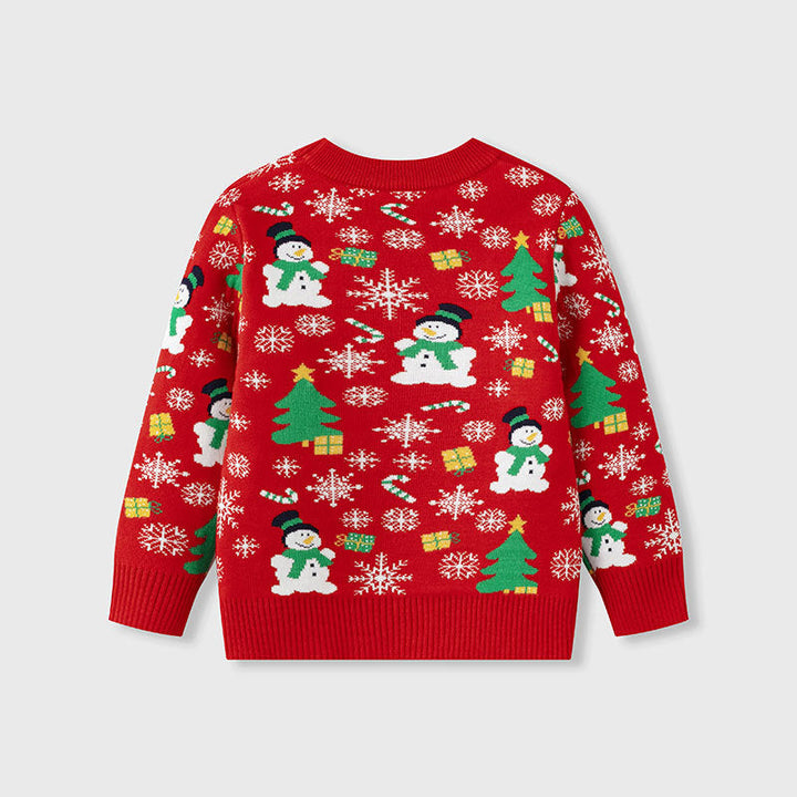 Christmas Snowman Sweater for Kids | Festive Knitwear