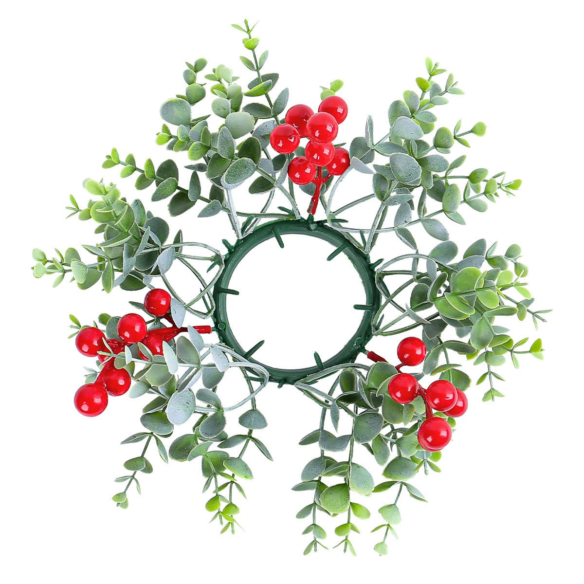 Christmas Candle Ring Wreath for Festive Table Decor