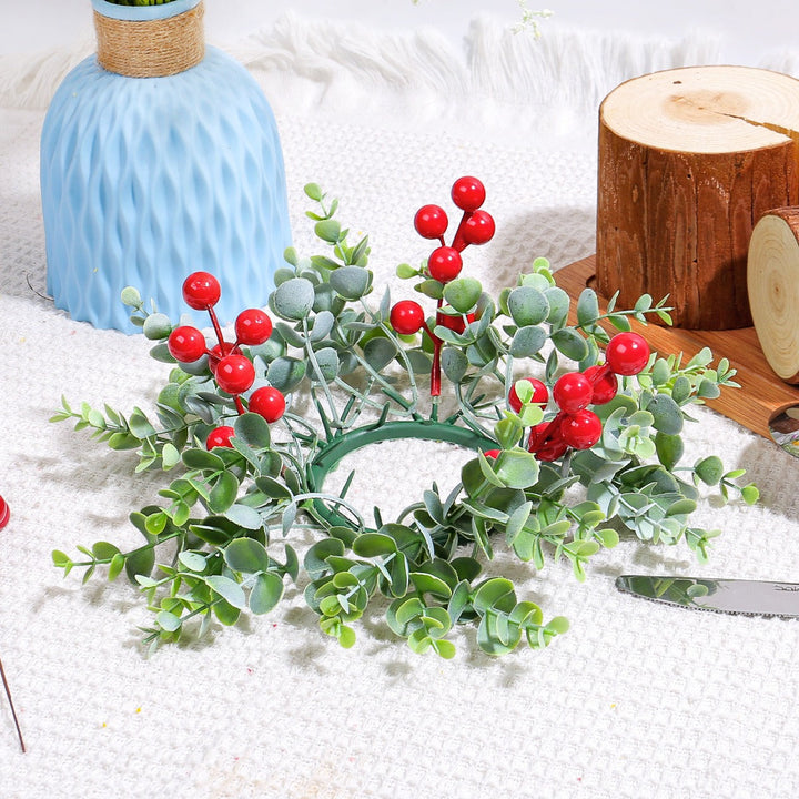 Christmas Candle Ring Wreath for Festive Table Decor