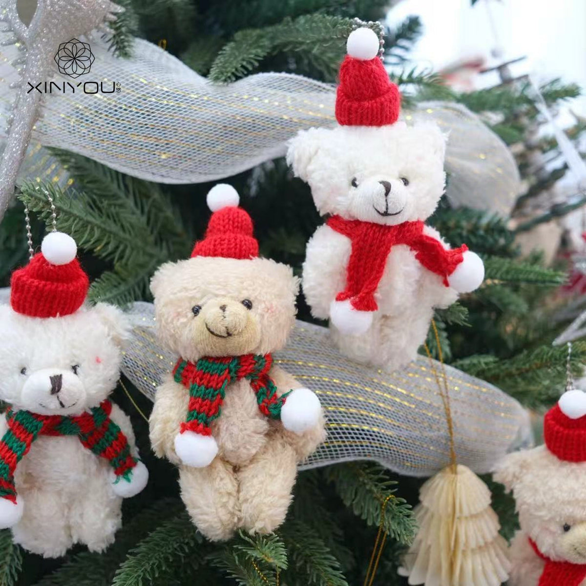 Christmas Teddy Bear Ornaments for Cozy Tree Decorating