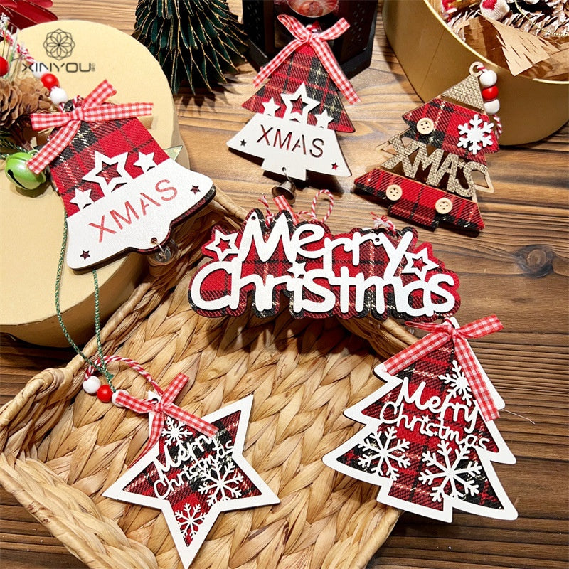 Christmas Plaid Ornaments for Festive Tree Displays