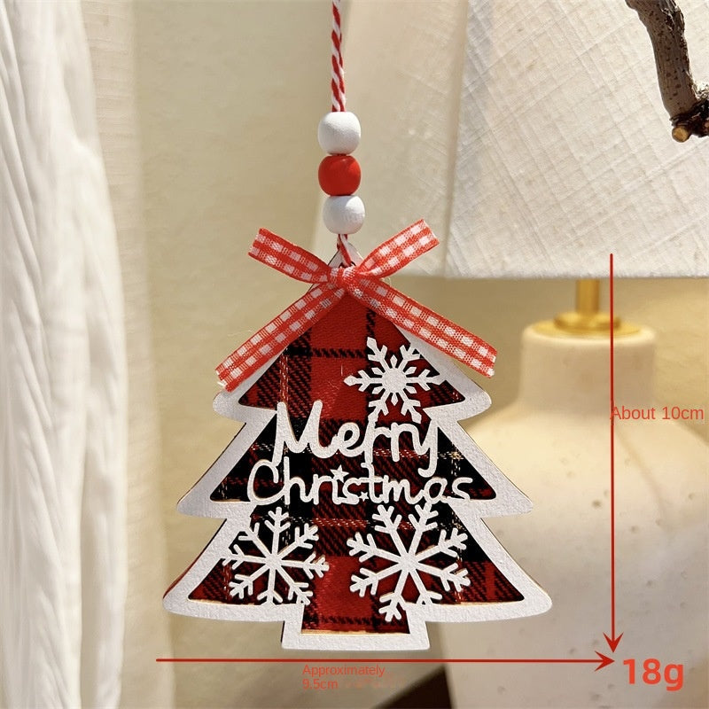 Christmas Plaid Ornaments for Festive Tree Displays