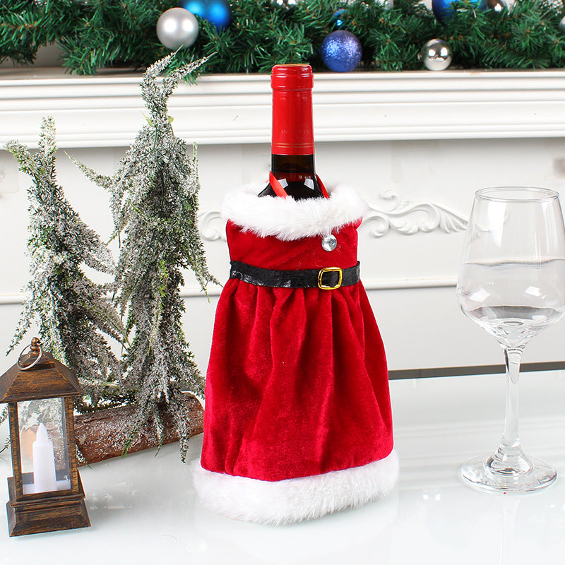 Christmas Wine Bottle Covers for Festive Tables Set