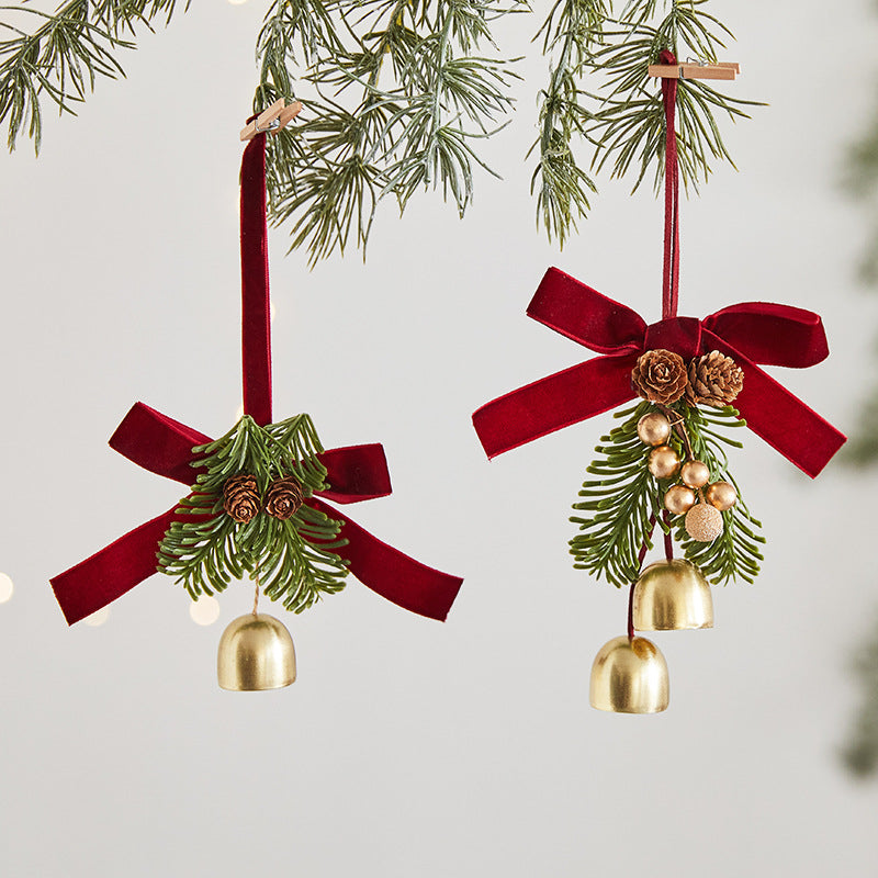 Christmas Reindeer Bell Ornament for Rustic Holiday Decor