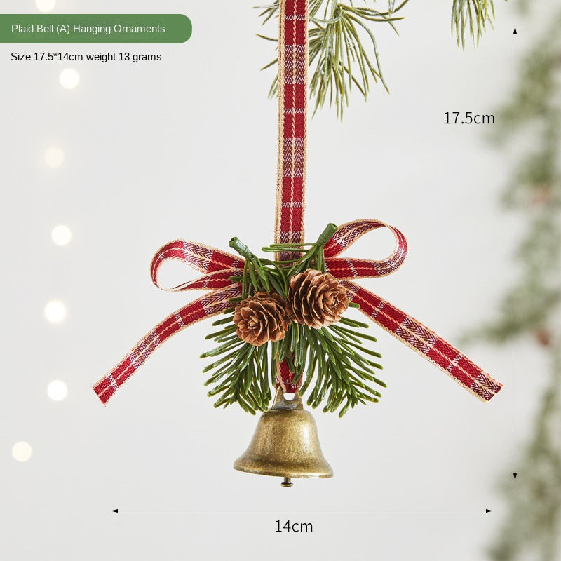 Christmas Reindeer Bell Ornament for Rustic Holiday Decor